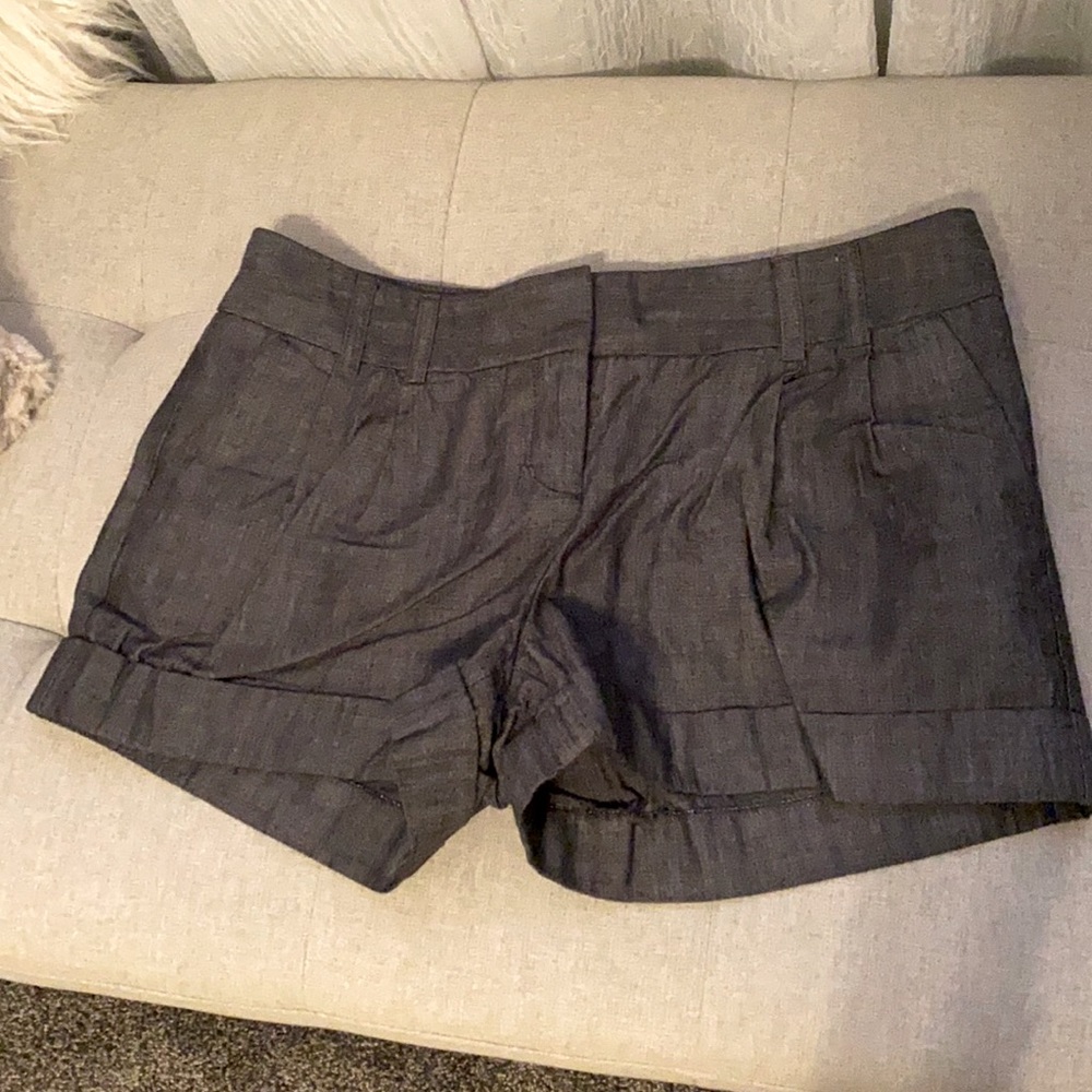 Dark Gray Cuffed Dress Shorts